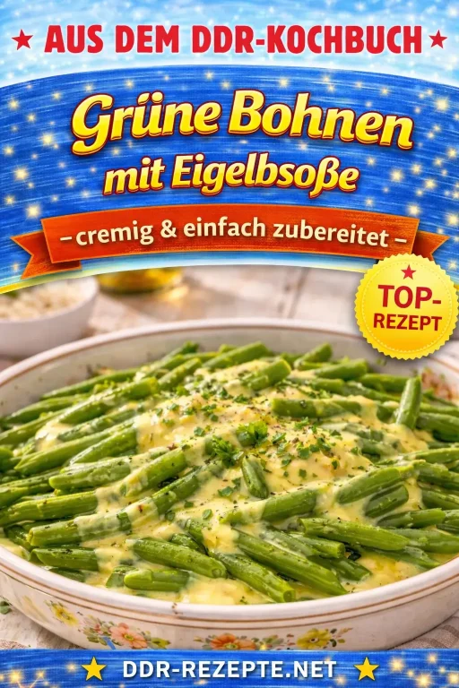Grüne Bohnen mit Eigelbsoße – cremig & einfach zubereitet