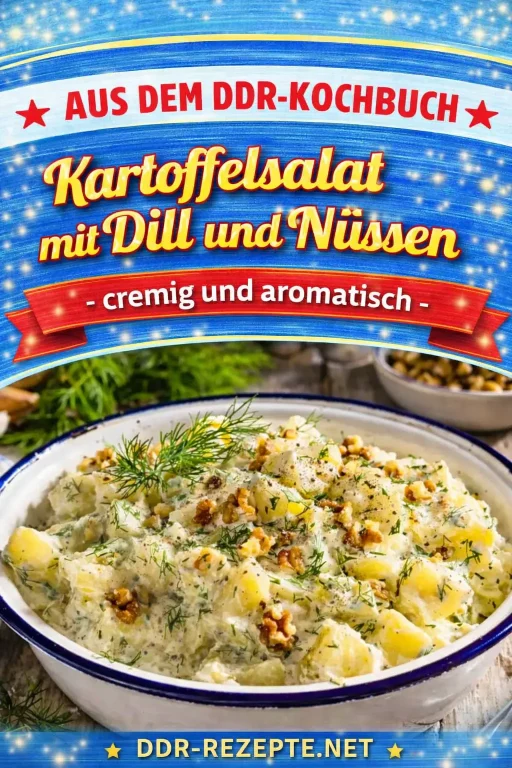 Kartoffelsalat mit Dill und Nüssen – cremig und aromatisch
