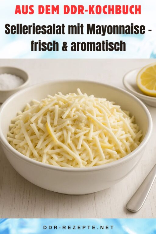 Selleriesalat mit Mayonnaise – frisch & aromatisch