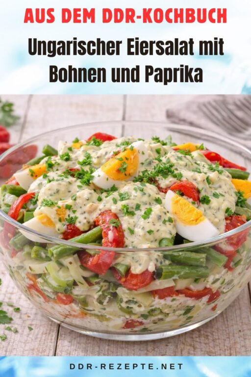 Ungarischer Eiersalat mit Bohnen und Paprika