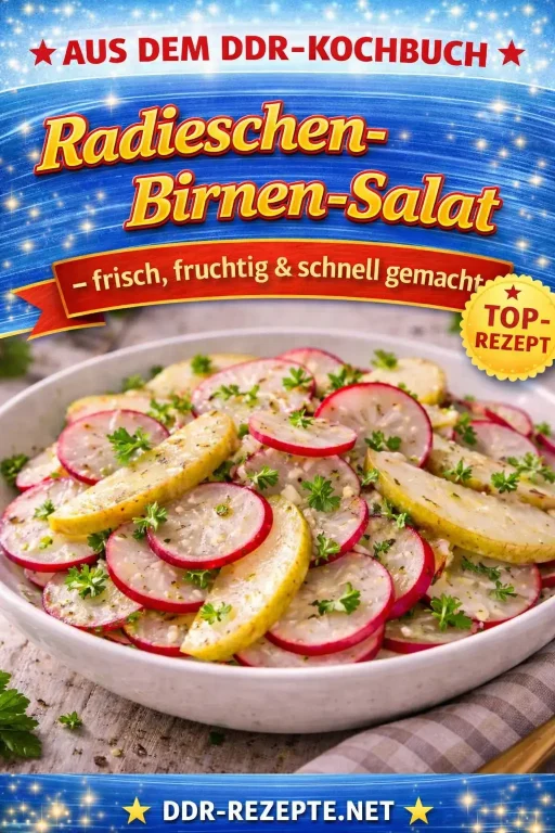Radieschen-Birnen-Salat – frisch, fruchtig & schnell gemacht
