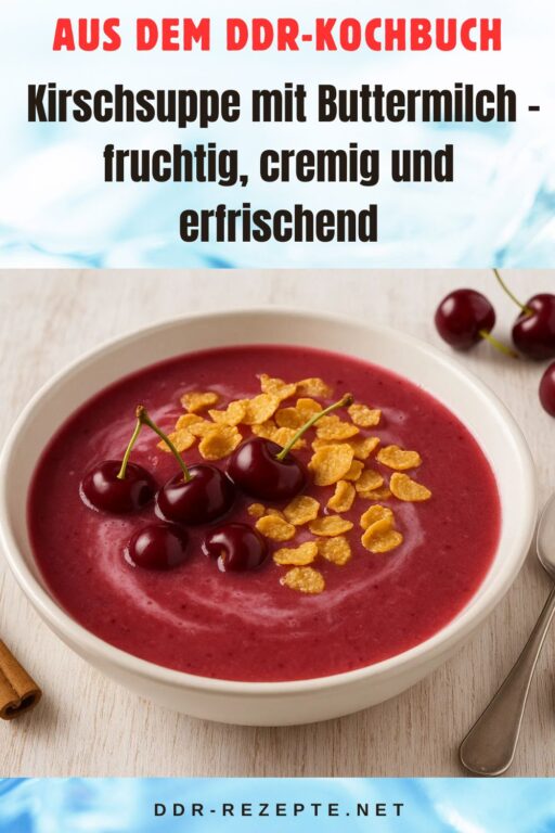 Kirschsuppe mit Buttermilch – fruchtig, cremig und erfrischend