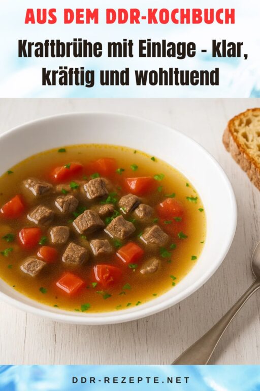 Kraftbrühe mit Einlage – klar, kräftig und wohltuend