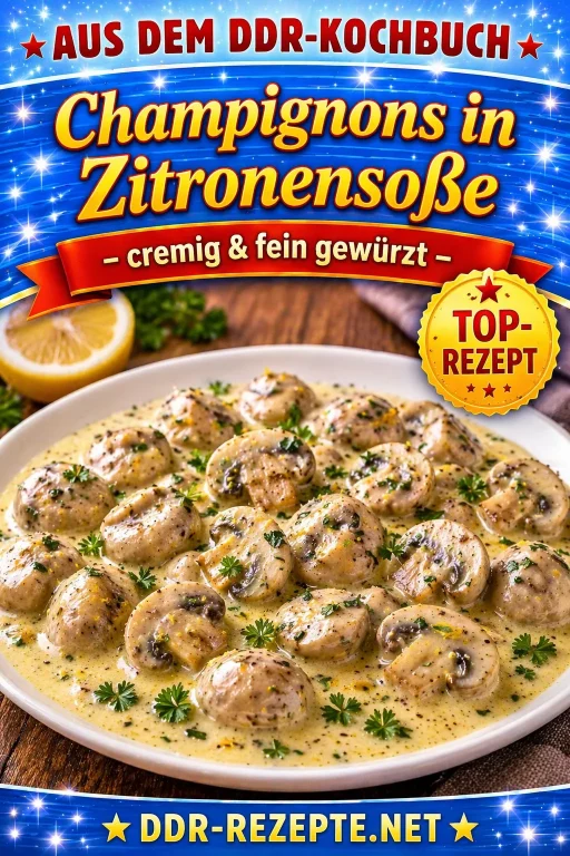 Champignons in Zitronensoße – cremig & fein gewürzt