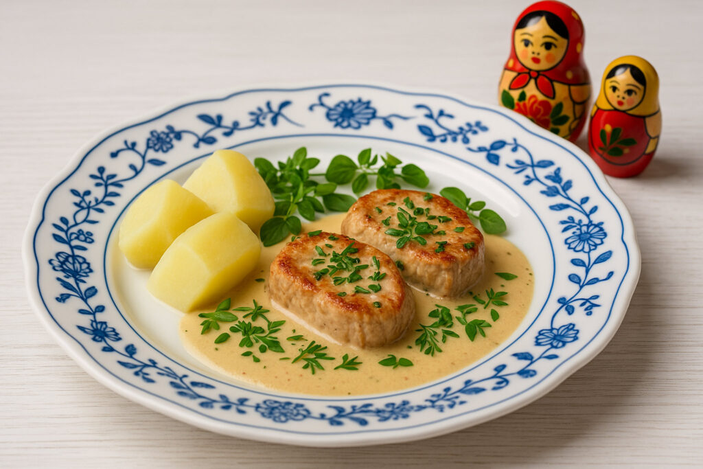 Schweinslendchen mit Sahnesoße