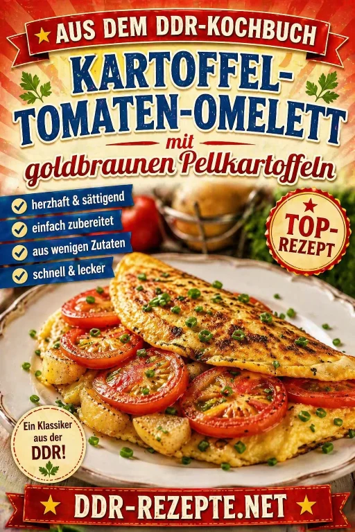 Kartoffel-Tomaten-Omelett mit goldbraunen Pellkartoffeln