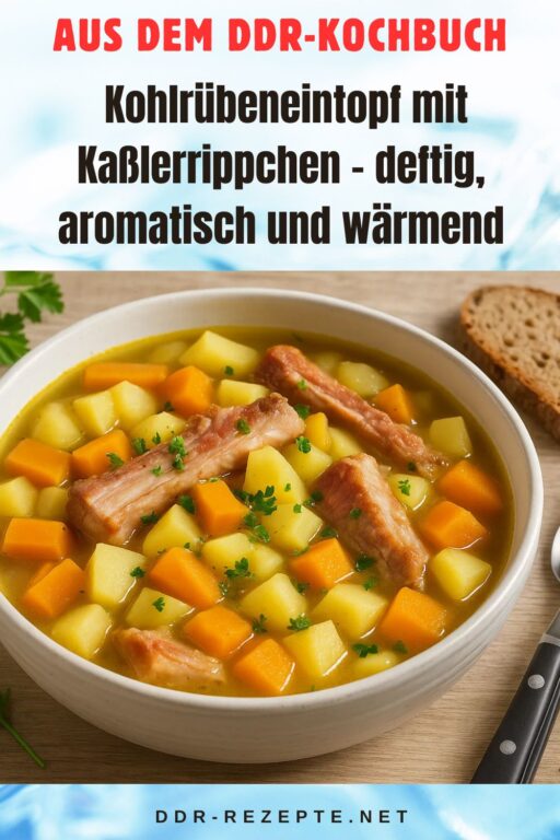 Kohlrübeneintopf mit Kaßlerrippchen – deftig, aromatisch und wärmend