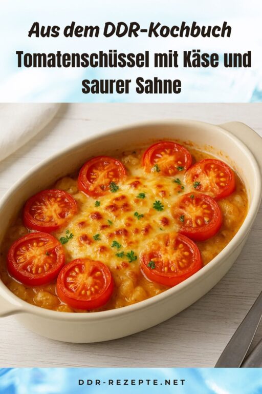 Tomatenschüssel mit Käse und saurer Sahne