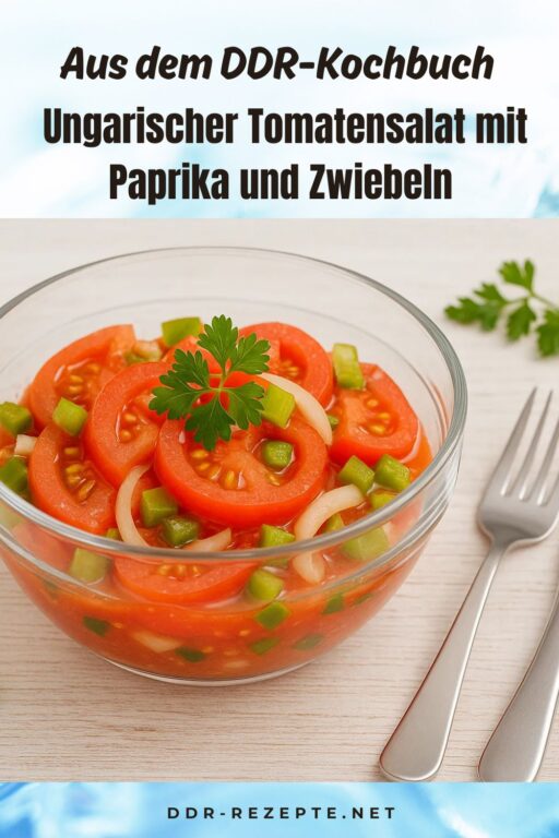 Ungarischer Tomatensalat mit Paprika und Zwiebeln