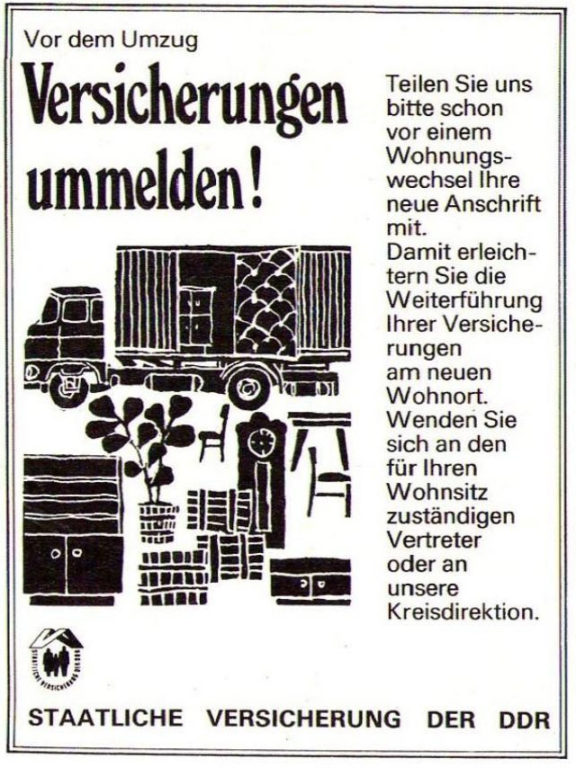 Staatliche Versicherung der DDR, Werbung aus dem Jahr 1982