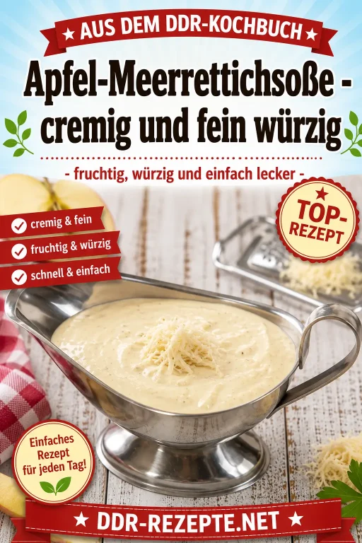 Apfel-Meerrettichsoße – cremig und fein würzig