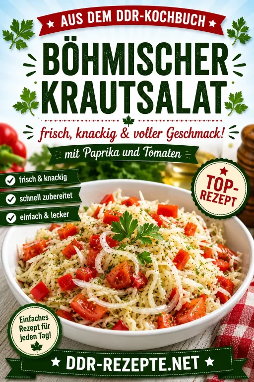 Böhmischer Krautsalat – frisch mit Paprika und Tomaten