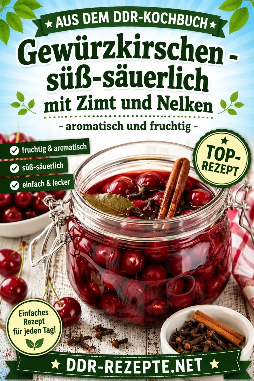 Gewürzkirschen – süß-säuerlich mit Zimt und Nelken