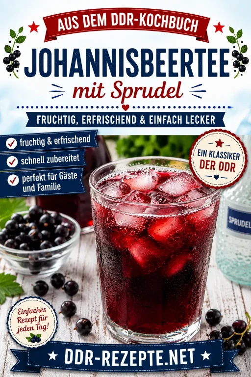 Johannisbeertee mit Sprudel – fruchtig und erfrischend