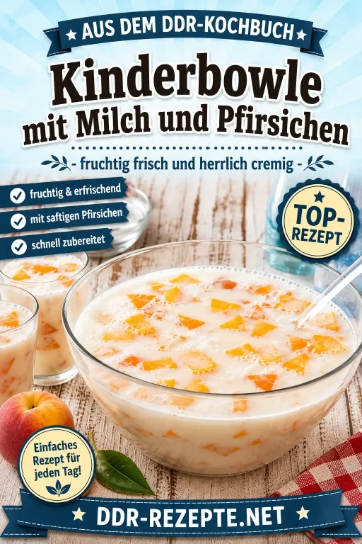 Kinderbowle mit Milch und Pfirsichen – fruchtig frisch