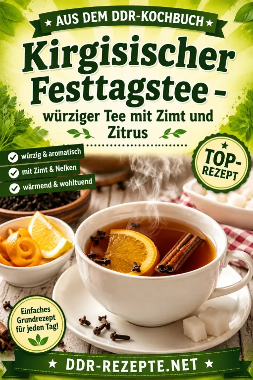 Kirgisischer Festtagstee – würziger Tee mit Zimt und Zitrus