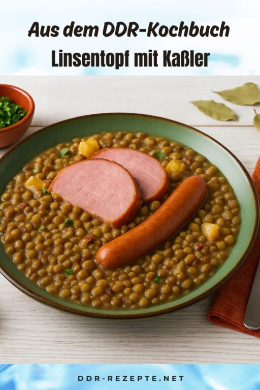 Linsentopf mit Kaßler