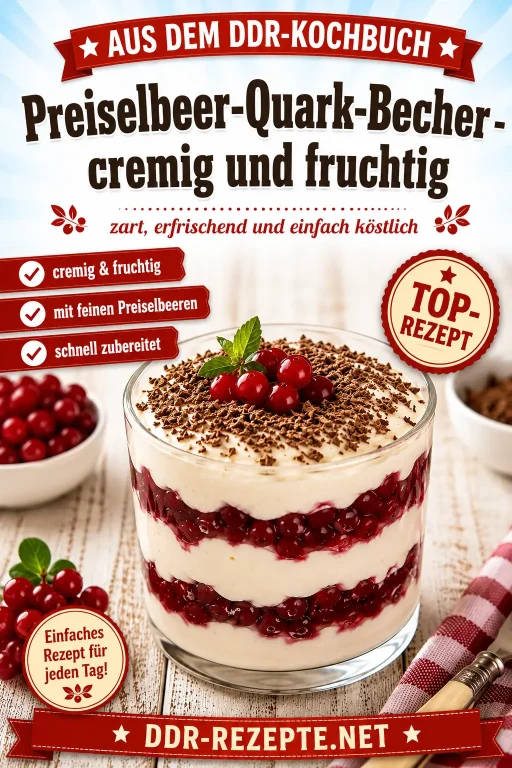 Preiselbeer-Quark-Becher – cremig und fruchtig