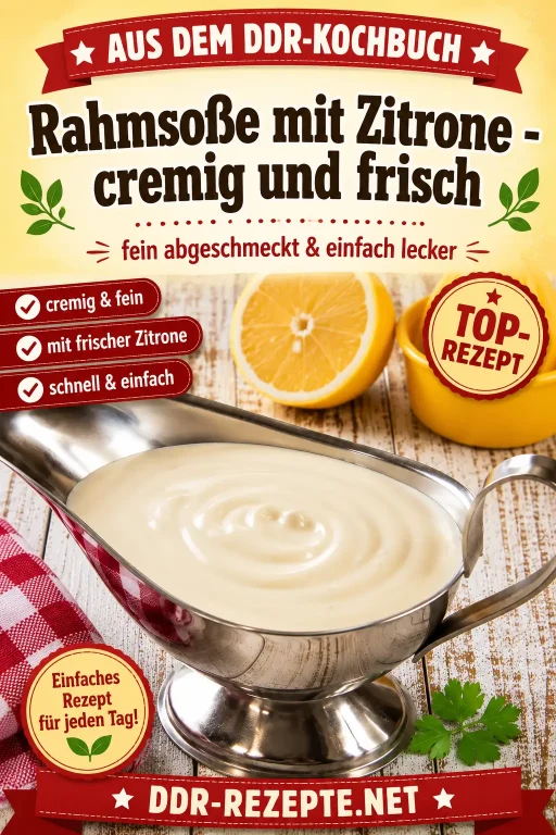 Rahmsoße mit Zitrone – cremig und frisch