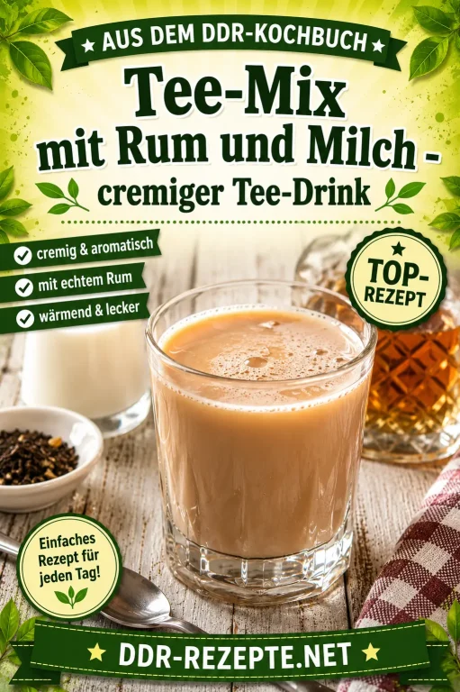 Tee-Mix mit Rum und Milch – cremiger Tee-Drink