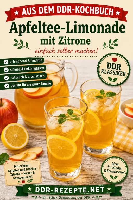 Apfeltee-Limonade mit Zitrone einfach selber machen