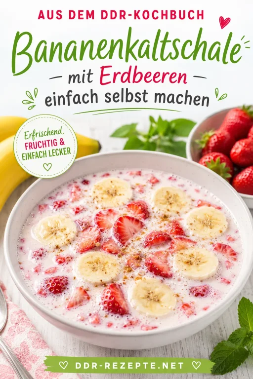 Bananenkaltschale mit Erdbeeren einfach selbst machen