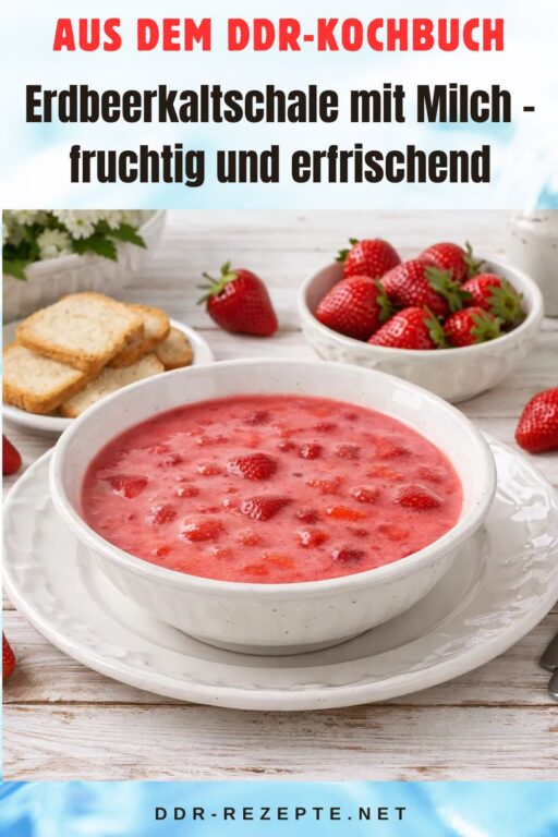 Erdbeerkaltschale mit Milch – fruchtig und erfrischend