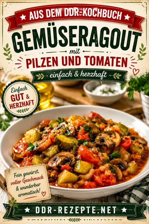 Gemüseragout mit Pilzen und Tomaten – einfach & herzhaft