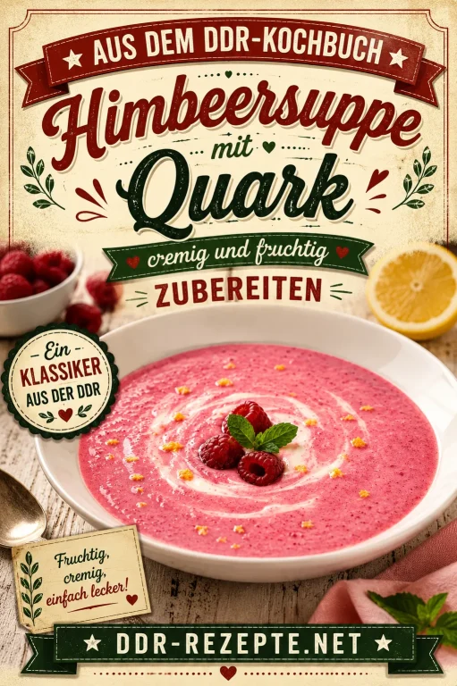 Himbeersuppe mit Quark cremig und fruchtig zubereiten