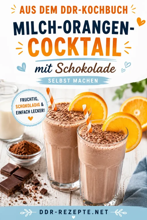 Milch-Orangen-Cocktail mit Schokolade selber machen