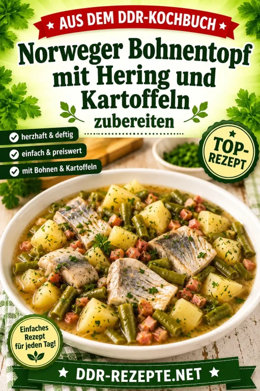 Norweger Bohnentopf mit Hering und Kartoffeln zubereiten