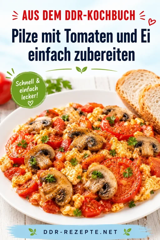 Pilze mit Tomaten und Ei einfach zubereiten