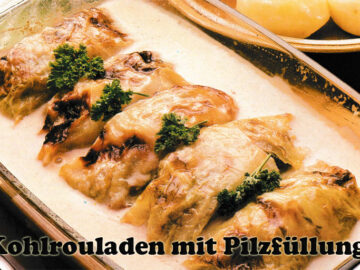 Kohlrouladen mit Pilzfüllung