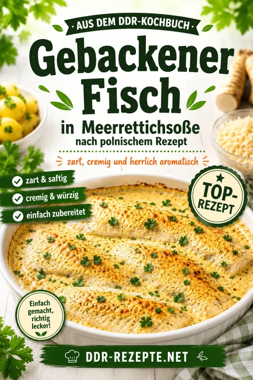 Gebackener Fisch in Meerrettichsoße nach polnischem Rezept