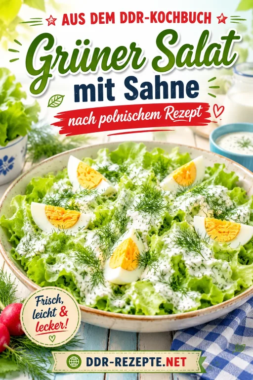 Grüner Salat mit Sahne nach polnischem Rezept