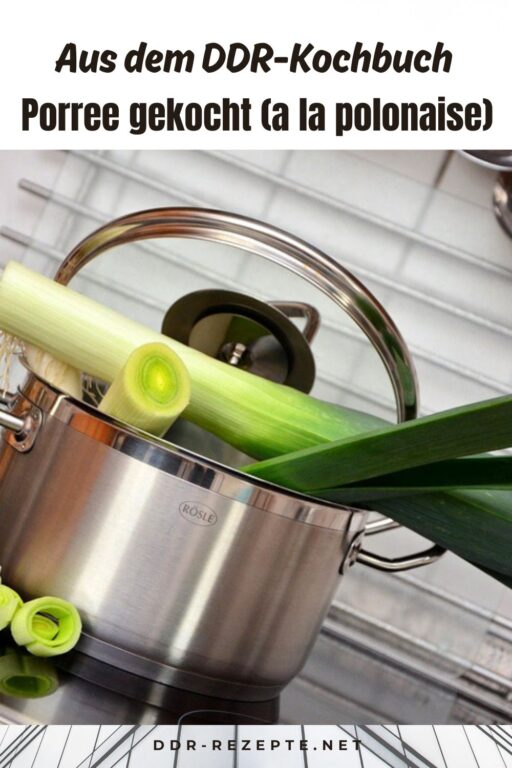 Porree gekocht (a la polonaise)