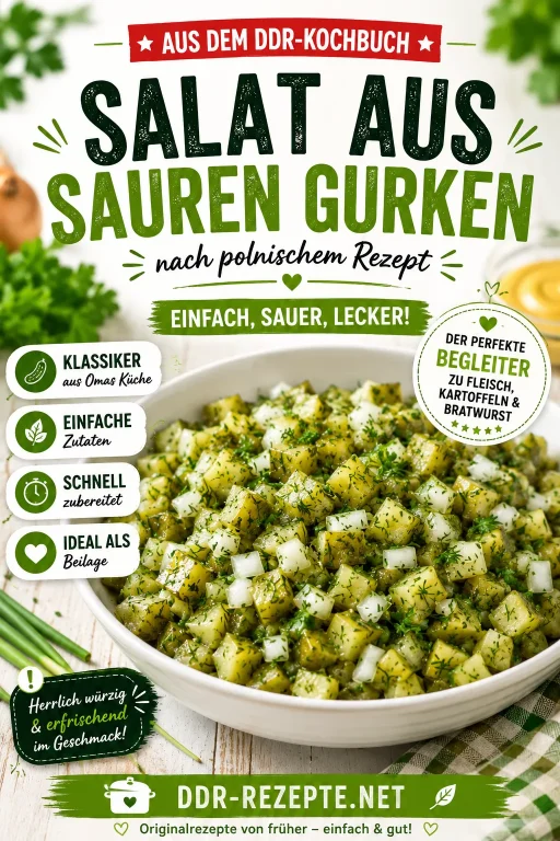 Salat aus sauren Gurken nach polnischem Rezept
