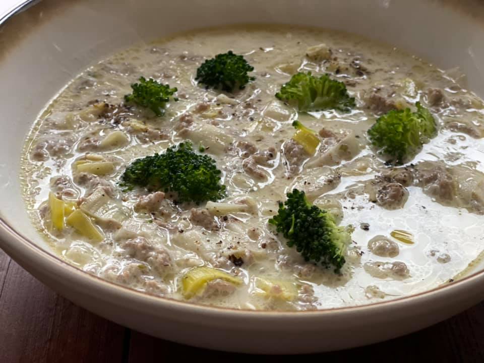 Käse-Lauch-Suppe