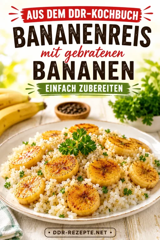 Bananenreis mit gebratenen Bananen einfach zubereiten