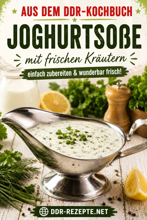 Joghurtsoße mit frischen Kräutern einfach zubereiten