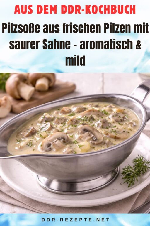Pilzsoße aus frischen Pilzen mit saurer Sahne – aromatisch & mild