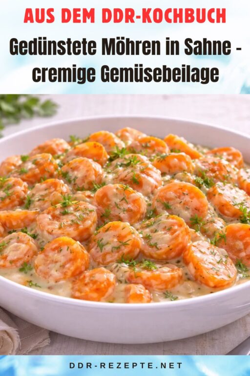 Gedünstete Möhren in Sahne – cremige Gemüsebeilage