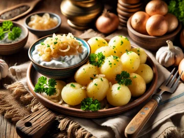 Salzkartoffeln mit saurer Sahne und Zwiebeln – Ein DDR-Rezept von 1986
