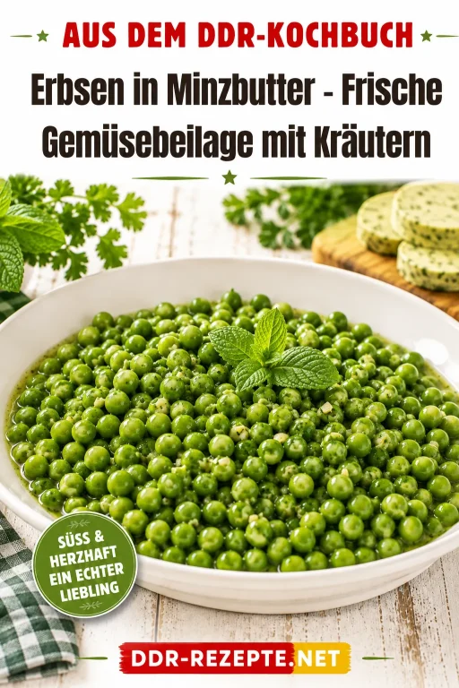 Erbsen in Minzbutter – Frische Gemüsebeilage mit Kräutern