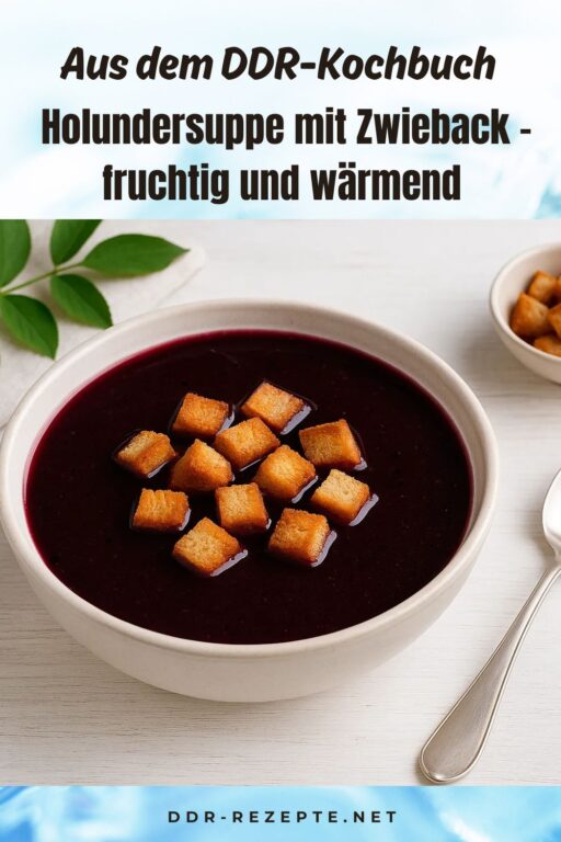 Holundersuppe mit Zwieback – fruchtig und wärmend