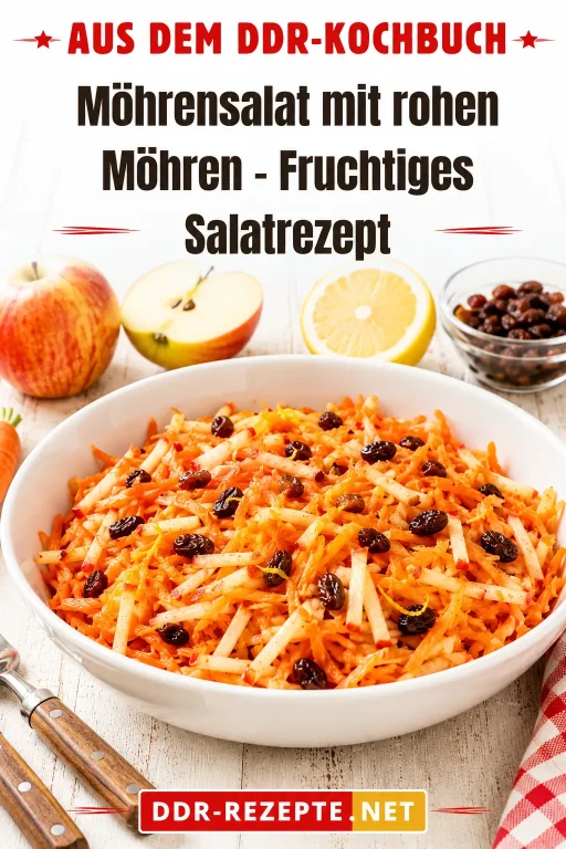 Möhrensalat mit rohen Möhren – Fruchtiges Salatrezept