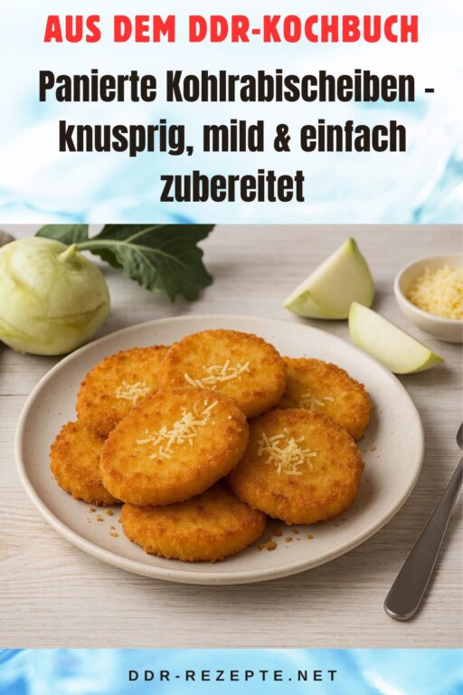 Panierte Kohlrabischeiben – knusprig, mild & einfach zubereitet