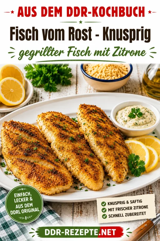Fisch vom Rost – Knusprig gegrillter Fisch mit Zitrone