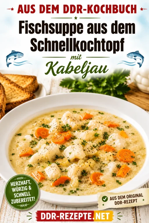 Fischsuppe aus dem Schnellkochtopf mit Kabeljau