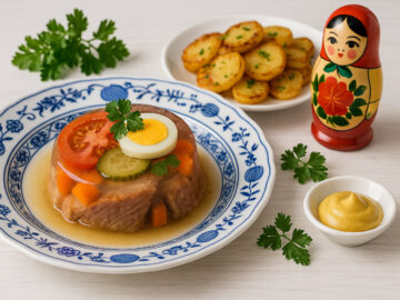 Berliner Sülzkotelett mit Bratkartoffeln